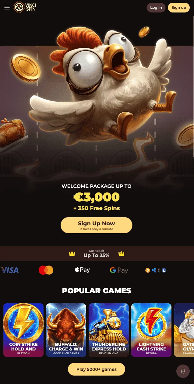 Vincispin Casino App